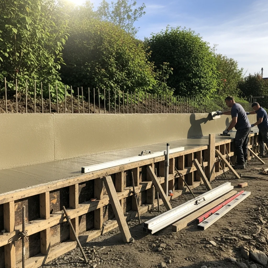Poured concrete retaining walls Sacremento